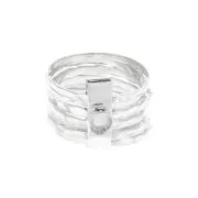 925 Sterling Silver Ring for 4mm cabochon - Size 54 x1