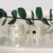 925 Sterling Silver Ring for 4mm cabochon - Size 54 x1