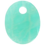 12x10mm Gemstone oval sequin - Amazonite x1