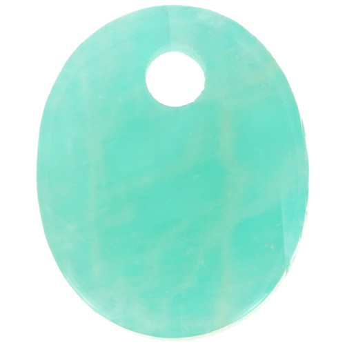 12x10mm Gemstone oval sequin - Amazonite x1