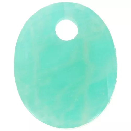 12x10mm Gemstone oval sequin - Amazonite x1