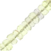 5.5x2mm Faceted round beads - Heishi gemstone - Yellow Quartz x20