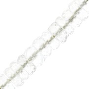 Heishi beads faceted rondelles - gemstone 5.5x2 mm - Crystal Quartz x20