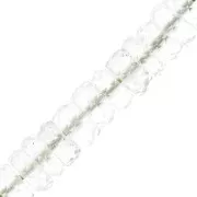 Heishi beads faceted rondelles - gemstone 5.5x2 mm - Crystal Quartz x20
