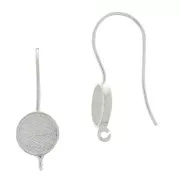 925 Sterling Silver Eearwires for 8mm cabochon x2