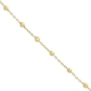 2.5mm Ball cable (1x1) chain - Gold Plated 3 microns x50cm