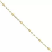 2.5mm Ball cable (1x1) chain - Gold Plated 3 microns x50cm