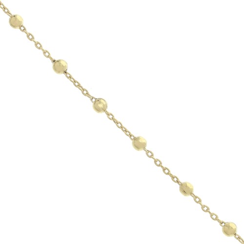 2.5mm Ball cable (1x1) chain - Gold Plated 3 microns x50cm
