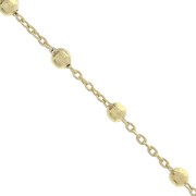 2.5mm Ball cable (1x1) chain - Gold Plated 3 microns x50cm