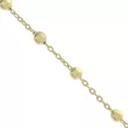 2.5mm Ball cable (1x1) chain - Gold Plated 3 microns x50cm