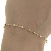 2.5mm Ball cable (1x1) chain - Gold Plated 3 microns x50cm