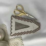 9cm Premax Embroidery worked scissors - Golden x1