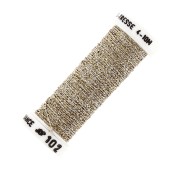 Au ver à soie Metallic braided embroidery thread 4 - Gold - Silver (102) x10m