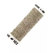 Au ver à soie Metallic braided embroidery thread 4 - Gold - Silver (102) x10m