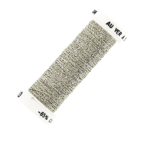 Au ver à soie Metallic braided embroidery thread 4 - Silver - Gold (130) x10m