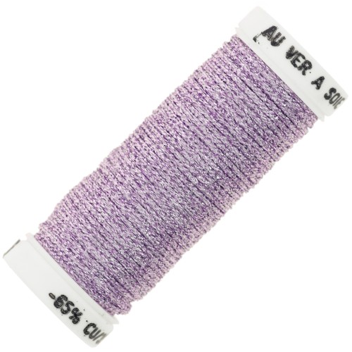 Au ver à soie Metallic braided embroidery thread 16 - Parme (023) x10m