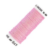 Au ver à soie Metallic braided embroidery thread 16 - Pink (047) x10m