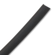 Plastic hollow cord 6.5mm Opaque Black x 50cm|raw }}