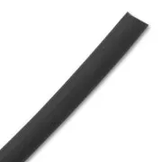 Plastic hollow cord 6.5mm Opaque Black x 50cm