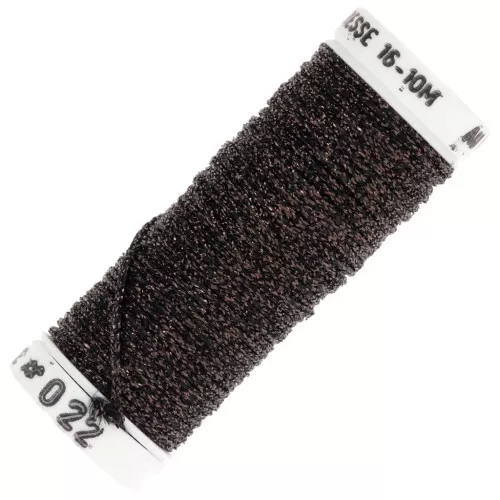 Au ver à soie Metallic braided embroidery thread 16 - Copper Brown (022) x10m
