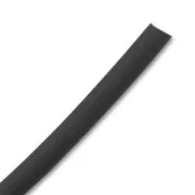 Plastic hollow cord 5mm Opaque Black x 50cm