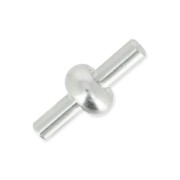 Terminal for 5mm plastic hollow cord rhodié tone x1|raw }}