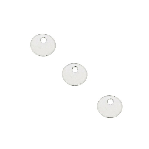 4mm 925 Sterling Silver round sequins x4
