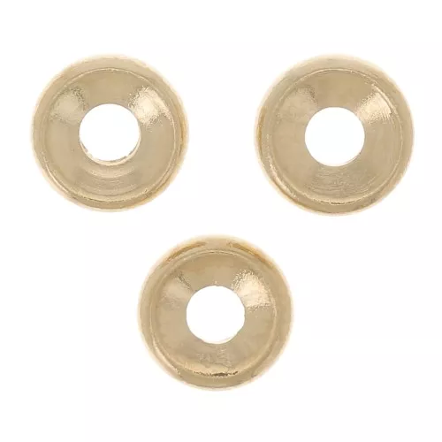 Rondelle beads 5 mm - Fine gold plated x4