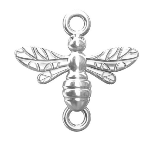 14mm 925 Sterling Silver Bee Spacer x1