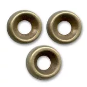 Metal rondelle 5mm Bronze tone x4