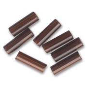 Preciosa Seed Beads, 6.5x2 mm Tubes, Smoked Topaz, 20 g