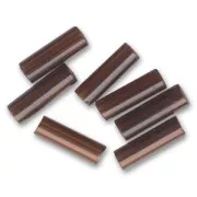Preciosa Seed Beads, 6.5x2 mm Tubes, Smoked Topaz, 20 g