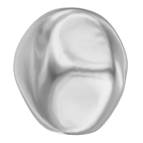 8mm PureCrystal 5841 irregular Baroque Pearl - Light Grey Pearl x1