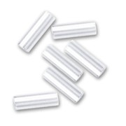 Preciosa Seed Beads, 6.5x2 mm Crystal Tubes, 20 g