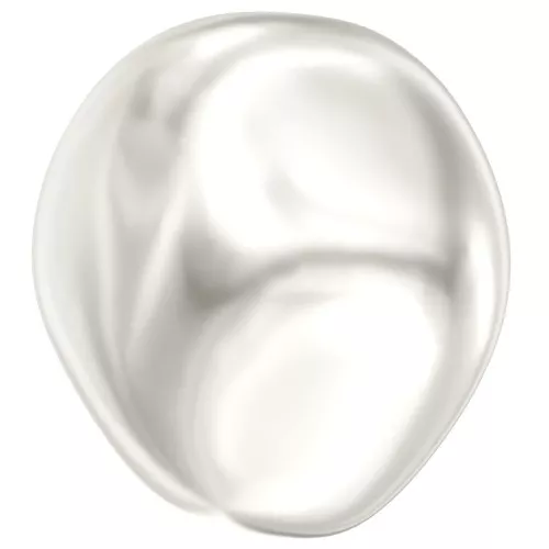 12mm PureCrystal 5841 irregular Baroque Pearl - White Pearl x1