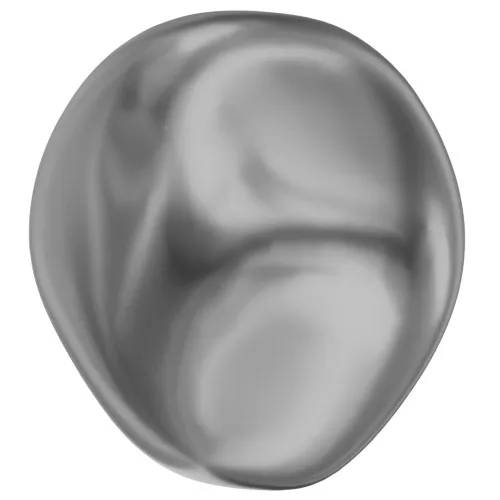 12mm PureCrystal 5841 irregular Baroque Pearl - Dark Grey Pearl x1