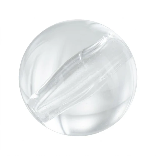 14 mm round bead in transparent resin - Crystal x1