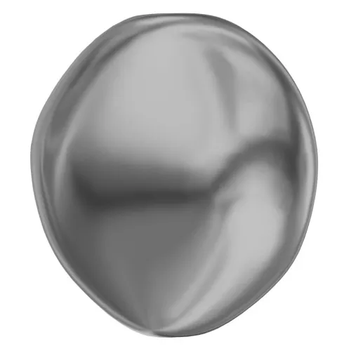 14mm PureCrystal 5842 irregular Baroque Pearl - Dark Grey Pearl x1