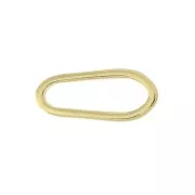 17x7mm - Oval asymmetrical spacer - Gold Tone x1
