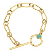 17x7mm - Oval asymmetrical spacer - Gold Tone x1