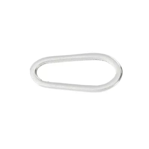17x7mm - Oval asymmetrical spacer - Fine Antique silver plating x1
