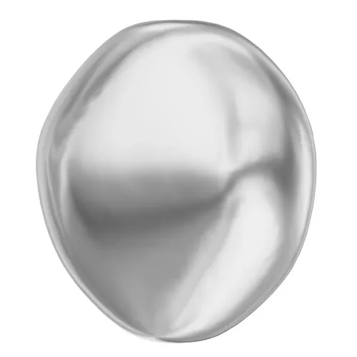10mm PureCrystal 5842 irregular Baroque Pearl - Light Grey Pearl x1