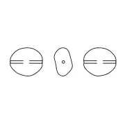 10mm PureCrystal 5842 irregular Baroque Pearl - Light Grey Pearl x1