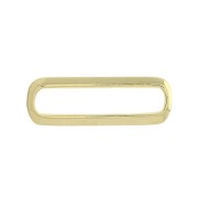 20x6.5mm Zamac rounded and curved rectangular spacer - Fine Gold plated x1|raw }}