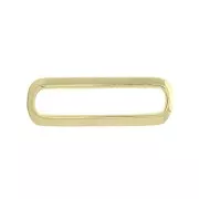 20x6.5mm Zamac rounded and curved rectangular spacer - Fine Gold plated x1