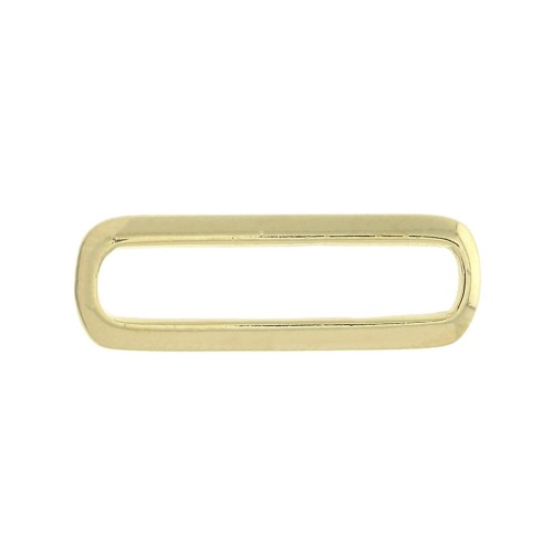 20x6.5mm Zamac rounded and curved rectangular spacer - Fine Gold plated x1