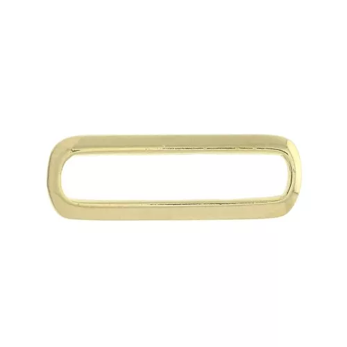 20x6.5mm Zamac rounded and curved rectangular spacer - Fine Gold plated x1