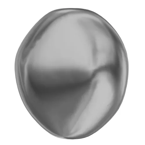 10mm PureCrystal 5842 irregular Baroque Pearl - Dark Grey Pearl x1