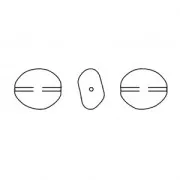 10mm PureCrystal 5842 irregular Baroque Pearl - Dark Grey Pearl x1