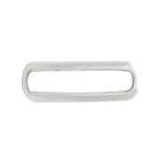 20x6.5mm Zamac rounded and curved rectangular spacer - Fine Antique silver plating x1
